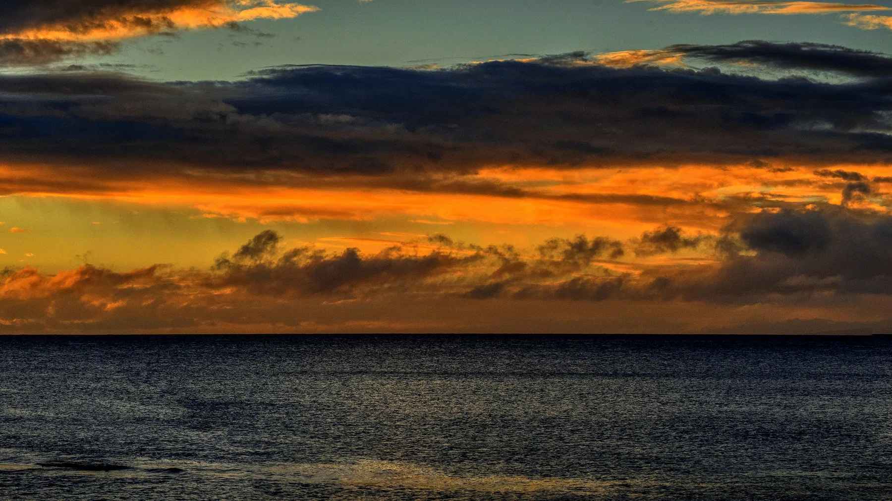 Late sunset light on a West Maui beach