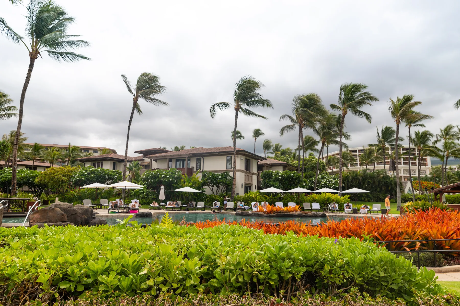 Oceanfront resort frontage along Wailea Beach, Maui